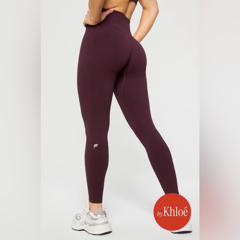 Seamless Scrunch High waisted Leggings - Oxblood